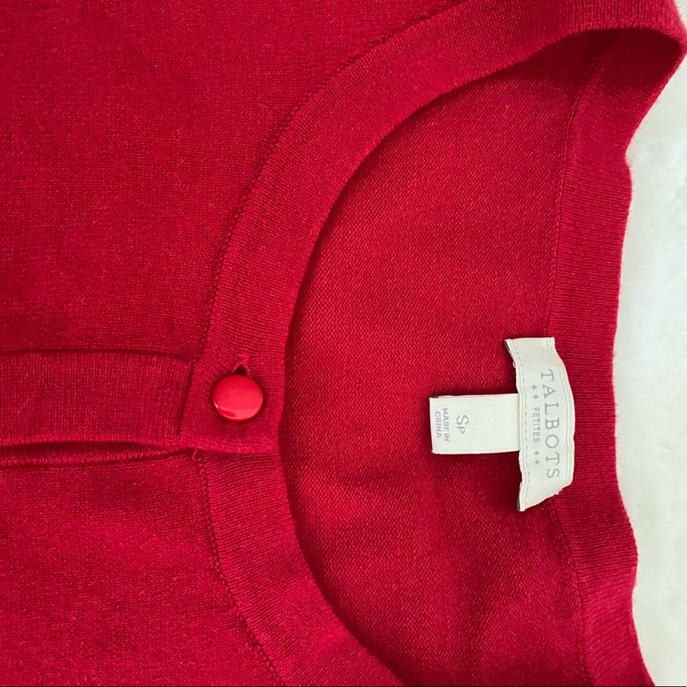 Talbots Red Cardigan